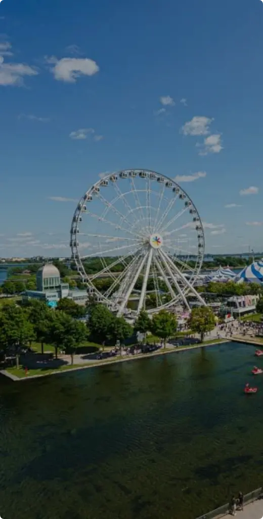 Ferris wheel at La Ronde amusement park in Montreal, Canada